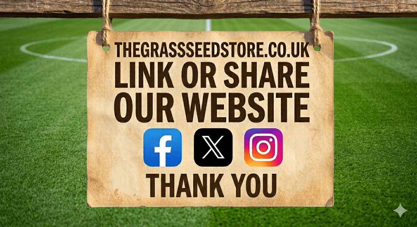 Grass Seed Supplier Social Sharing Sign